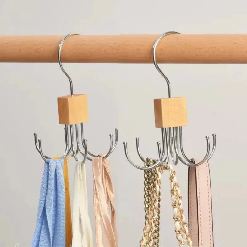 360° Rotating Multi-Claw Storage Hanger for Bags, Belts & Scarves