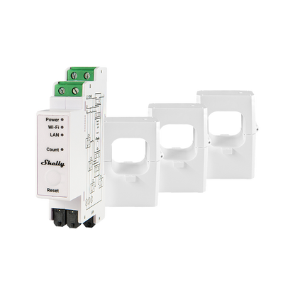 Shelly Pro 3EM-400 High-Precision 3-Phase Energy Meter with LAN
