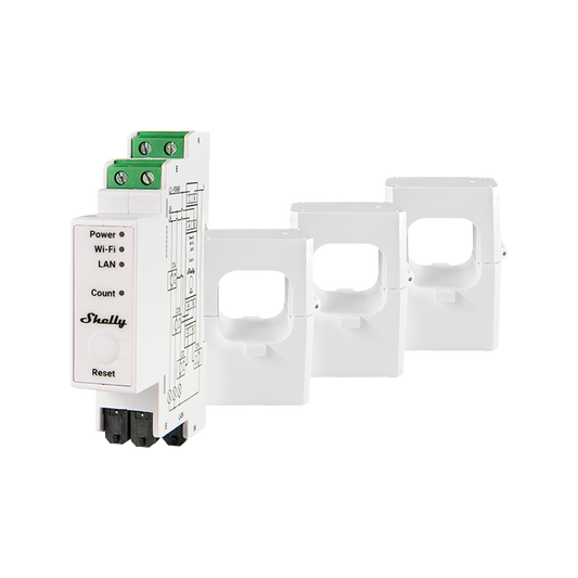 Shelly Pro 3EM-400 High-Precision 3-Phase Energy Meter with LAN