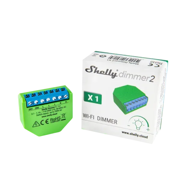 Shelly Dimmer2 Wi‑Fi Smart Compact Dimmable Relay Switch without box - Gomix Brands Outlet