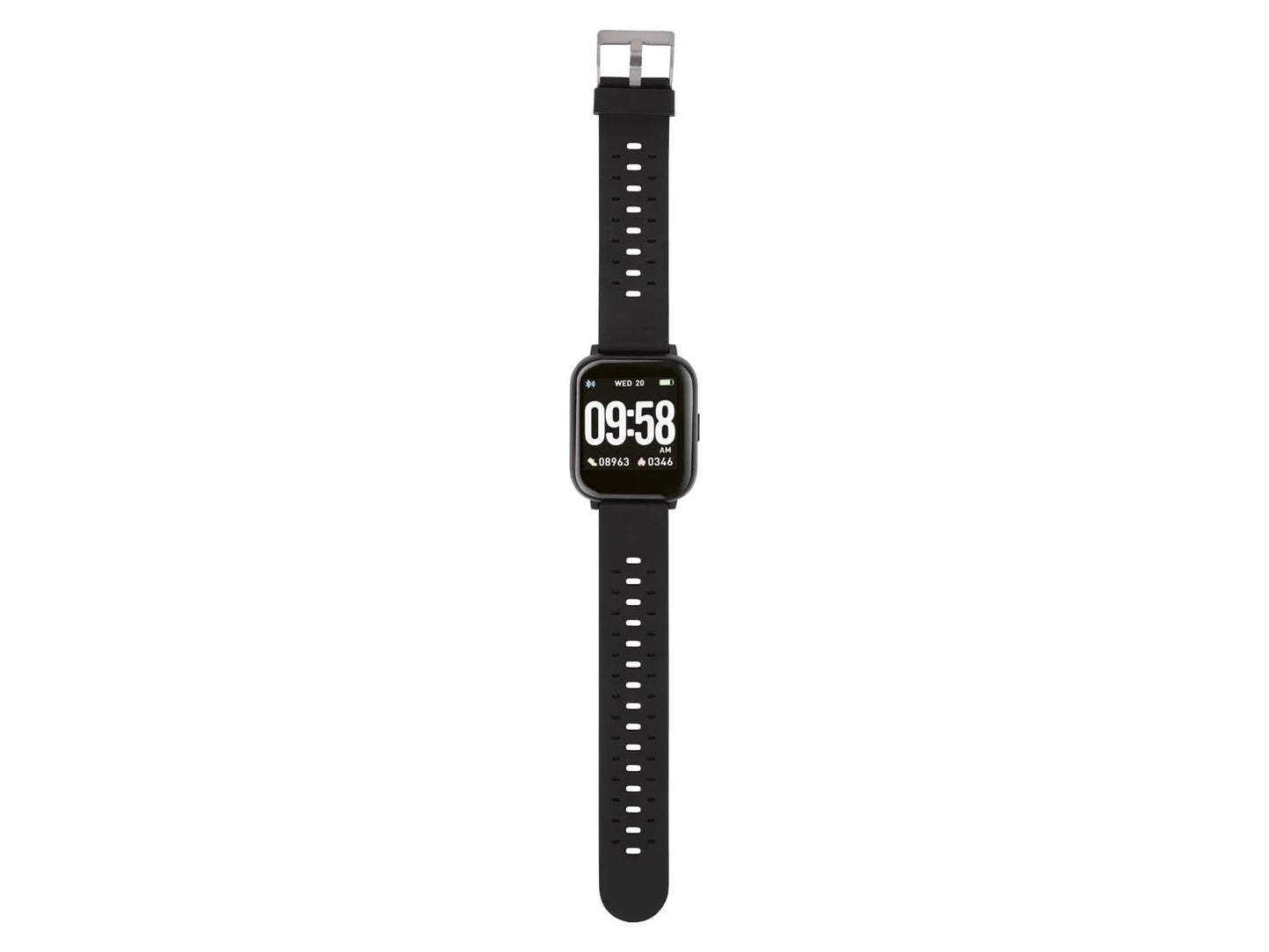 SilverCrest Black Fitness Smartwatch with Heart Rate & SpO2