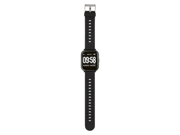 SilverCrest Black Fitness Smartwatch with Heart Rate & SpO2