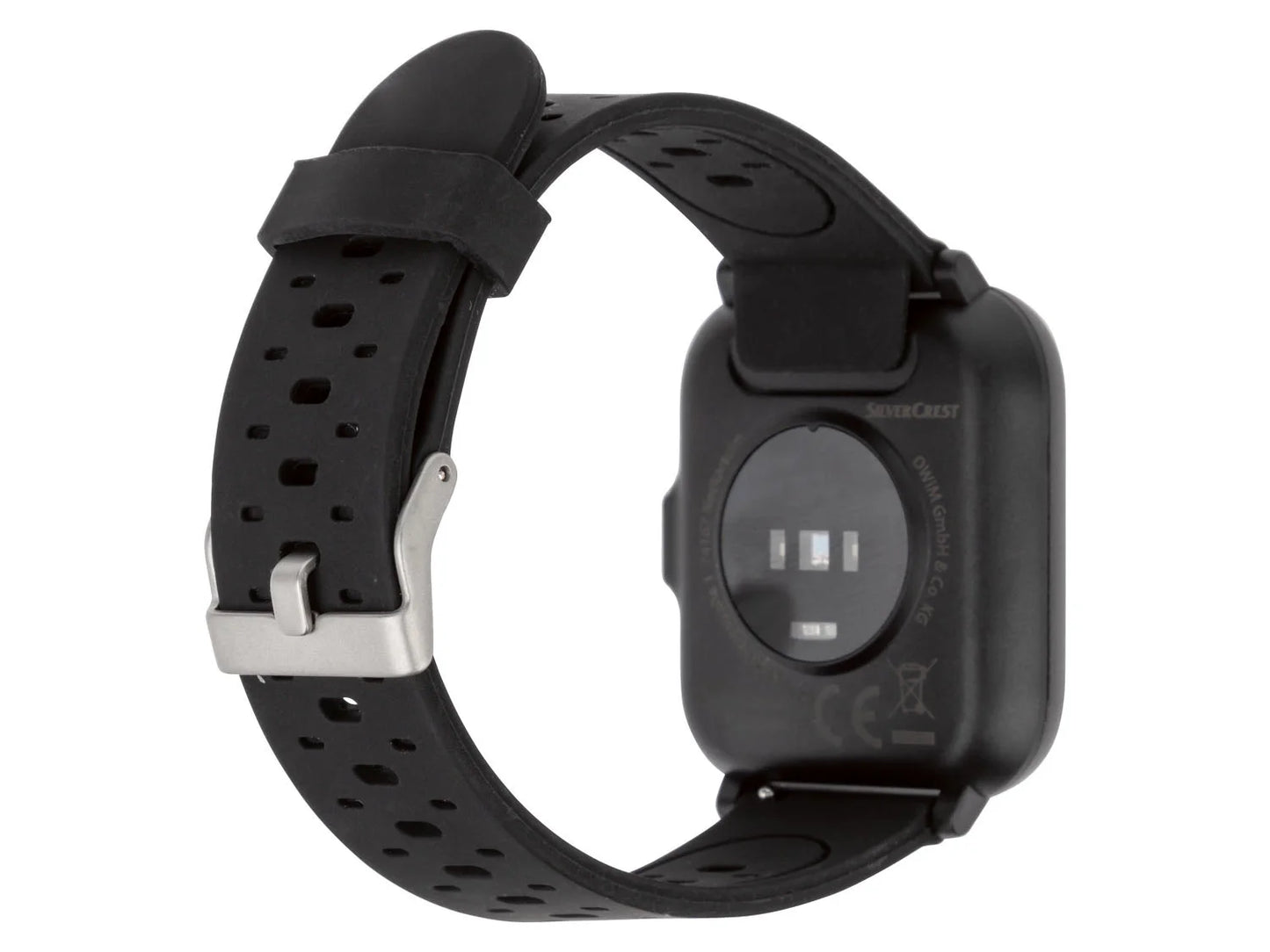 SilverCrest Black Fitness Smartwatch with Heart Rate & SpO2