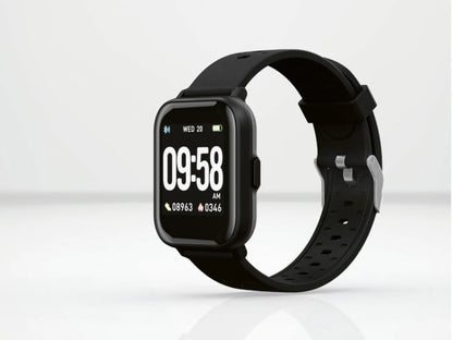 SilverCrest Black Fitness Smartwatch with Heart Rate & SpO2