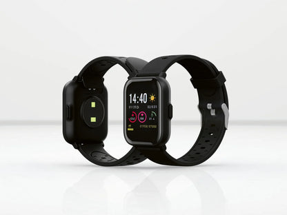 SilverCrest Black Fitness Smartwatch with Heart Rate & SpO2