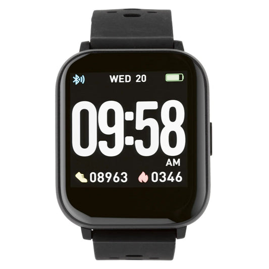 SilverCrest Black Fitness Smartwatch with Heart Rate & SpO2