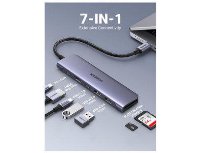UGREEN CM195-15214 7-in-1 USB Type-C Hub Adapter