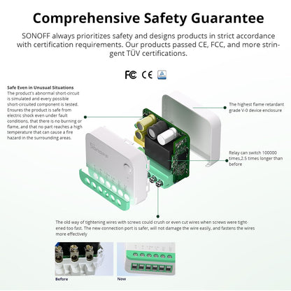 Sonoff MINIR4M Matter Smart Switch: Universal In-Wall Wi-Fi Home Automation Module