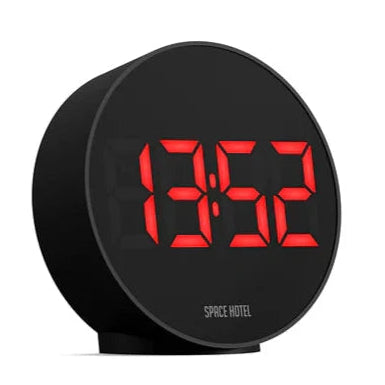 Space Hotel Spherotron LED Digital Table Alarm Clock Black
