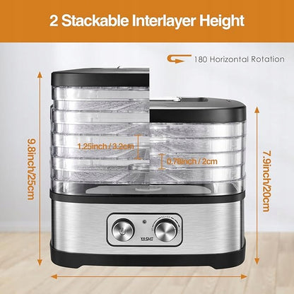 YASHE GGJ-261A Food Dehydrator 240W for Mushrooms and Fruits