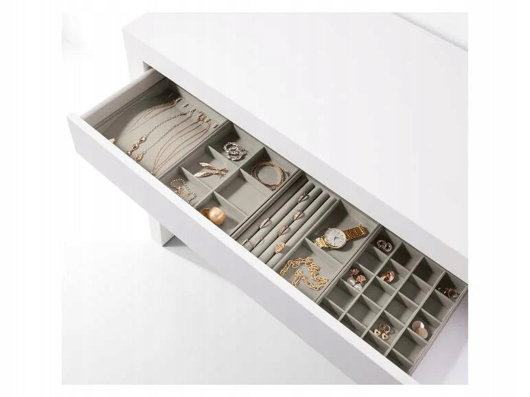 Velvet Jewellery Box Organiser 7 Hooks 22 x 17 x 3.5cm 466864