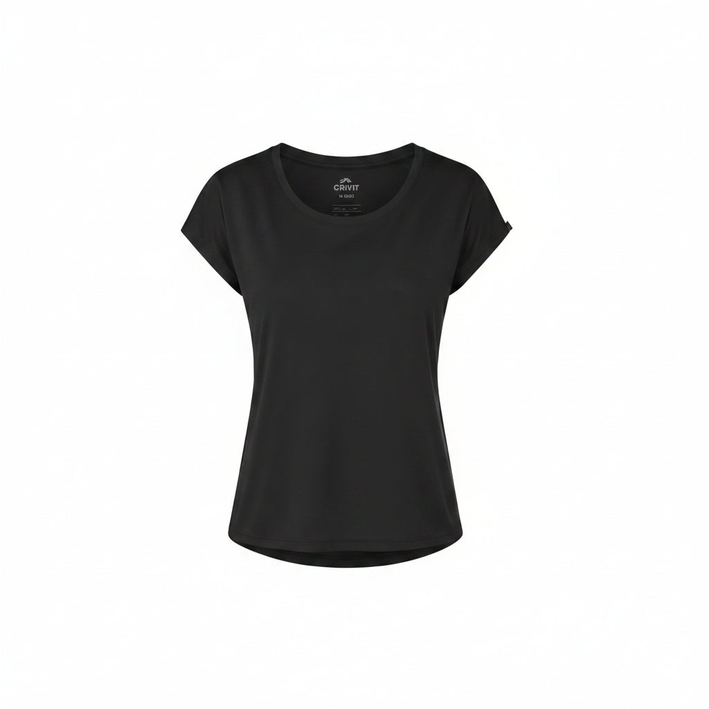 Crivit Women's Quick-Dry Performance T-Shirt Black S 36/38