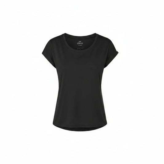 Crivit Women's Quick-Dry Performance T-Shirt Black S 36/38