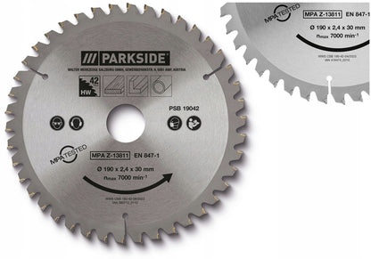 Parkside Circular Saw Blade For Wood 190x30 mm 42 Teeth Reduction 20,16mm