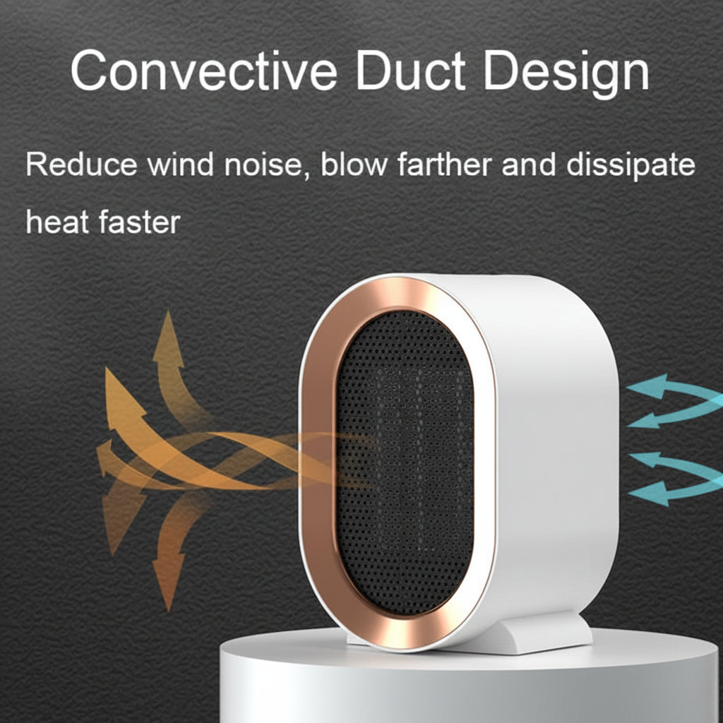 XH-1201 Winter Table Heater Quiet Fast Heating PTC Electric US Plug White