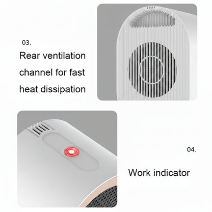 XH-1201 Winter Table Heater Quiet Fast Heating PTC Electric US Plug White