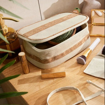 Topmove Cork Cosmetic Bag, Travel Toiletry