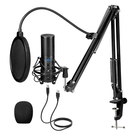 TONOR Q9 USB Condenser Microphone Kit with Boom Arm