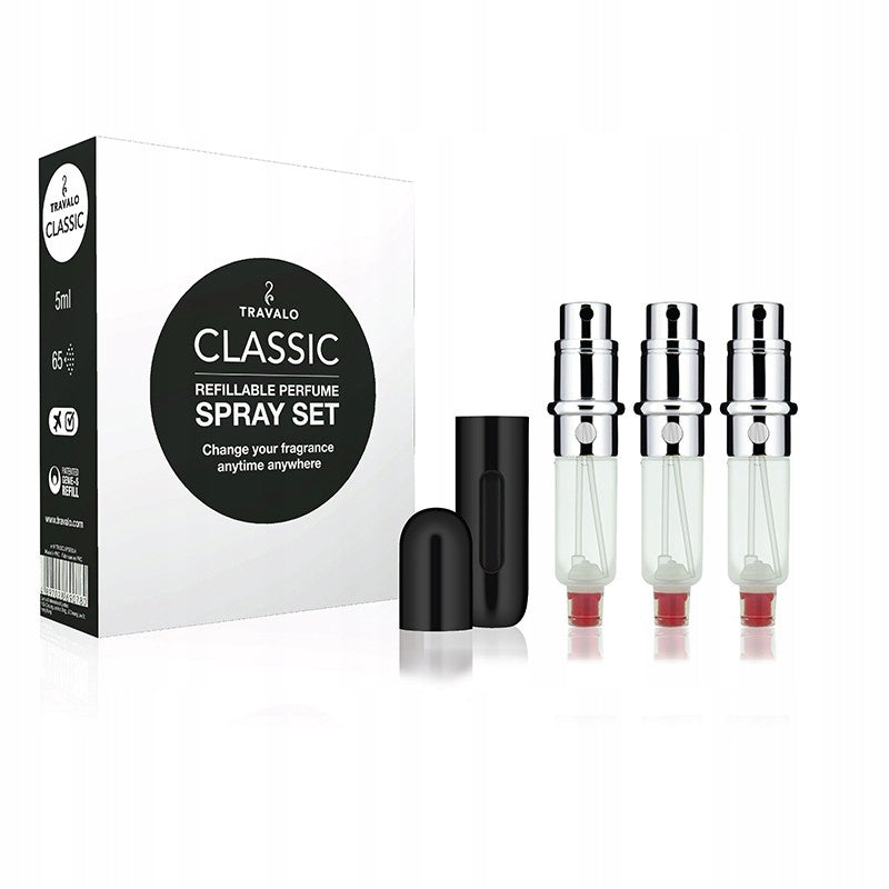 Travalo Classic Perfume Atomiser Gift Set Black 3 x 5ml 4897028690780