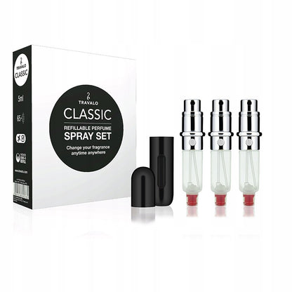 Travalo Classic Perfume Atomiser Gift Set Black 3 x 5ml 4897028690780