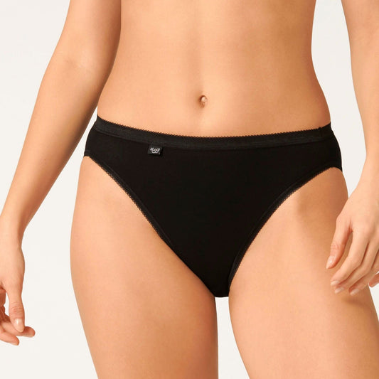 Sloggi Basic+ Maxi Knickers 3 Pack - Soft Cotton Comfort Underwear with Improved Seams