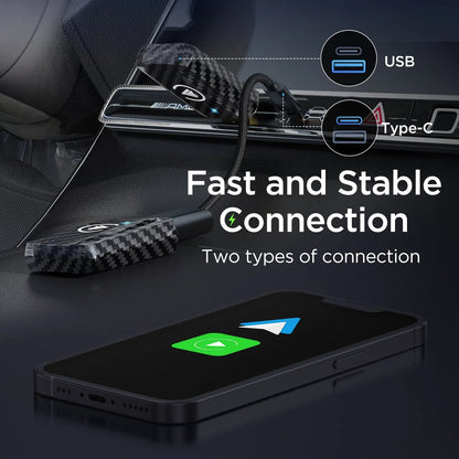 MSXTTLY AC01 2-in-1 Wireless CarPlay & Android Auto Adapter - Gomix Brands Outlet