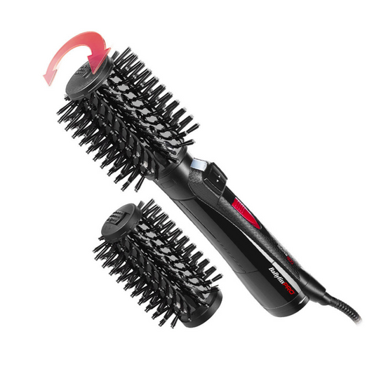 Babyliss Pro Rotating Hair Curler Dryer with Dual‑Size Ceramic Brush