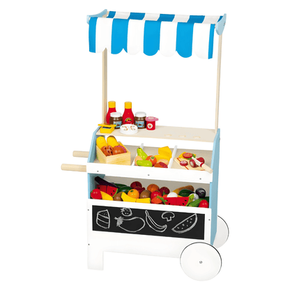 Playtive Wooden Market Stall Cart for Kids 3+ Years