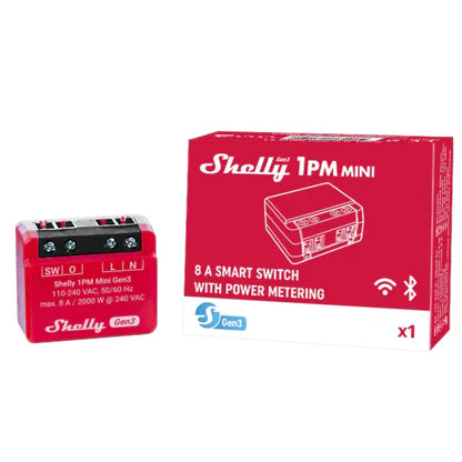 Shelly 1PM Mini Gen3 Dual Relay Switch Pack of Two - Gomix Brands Outlet