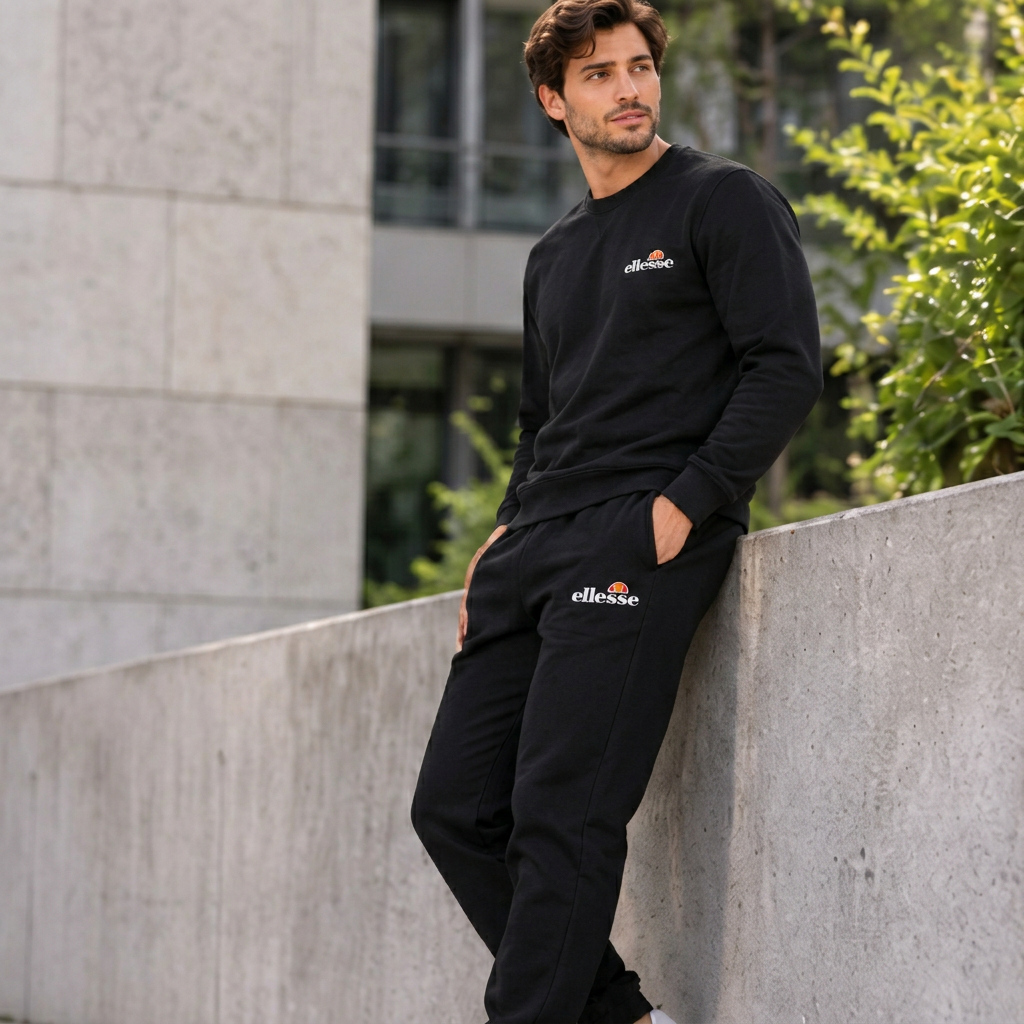 Ellesse Men's Tapered Tracksuit Bottoms