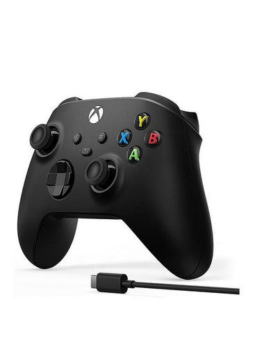 Xbox Wireless Controller Carbon Black for Series X|S, Xbox One, PC with USB-C Cable