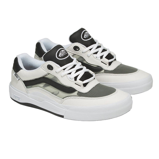Vans Wayvee Leather Skate Shoe in True White Black