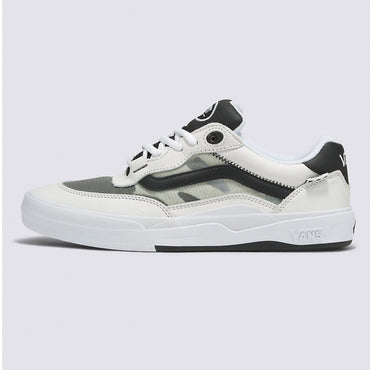 Vans Wayvee Leather Skate Shoe in True White Black