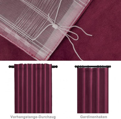 WOLTU Blackout Curtain with Ruffled Tape - 140x270 cm