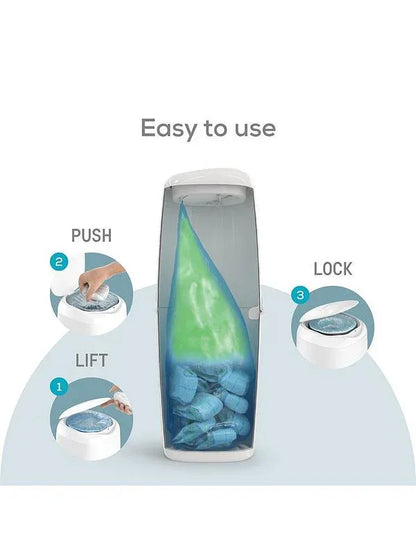 Angelcare Classic XL Odour-Locking Nappy Bin with 1 Refill - Hygienic Disposal System - Gomix Brands Outlet