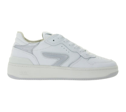HUB Smash L31 Women's White/Silver Genuine Leather Terry-Lined Sneakers Comfortable Shoes