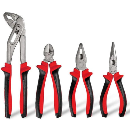 WALTER 4-Piece Professional Pliers Set: Water Pump, Diagonal, Combination, Long Nose