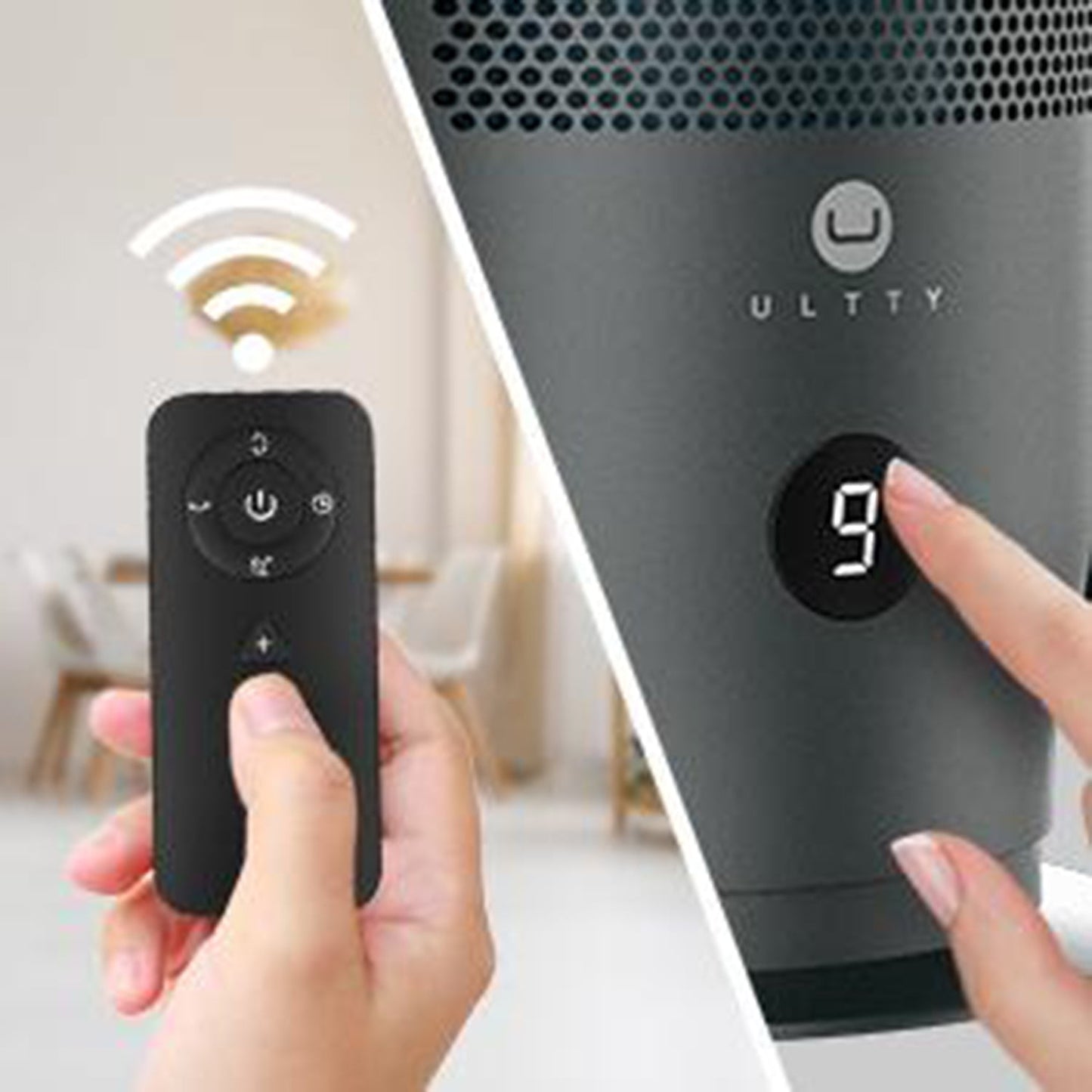 ULTTY Bladeless Tower Fan with HEPA Air Purifier