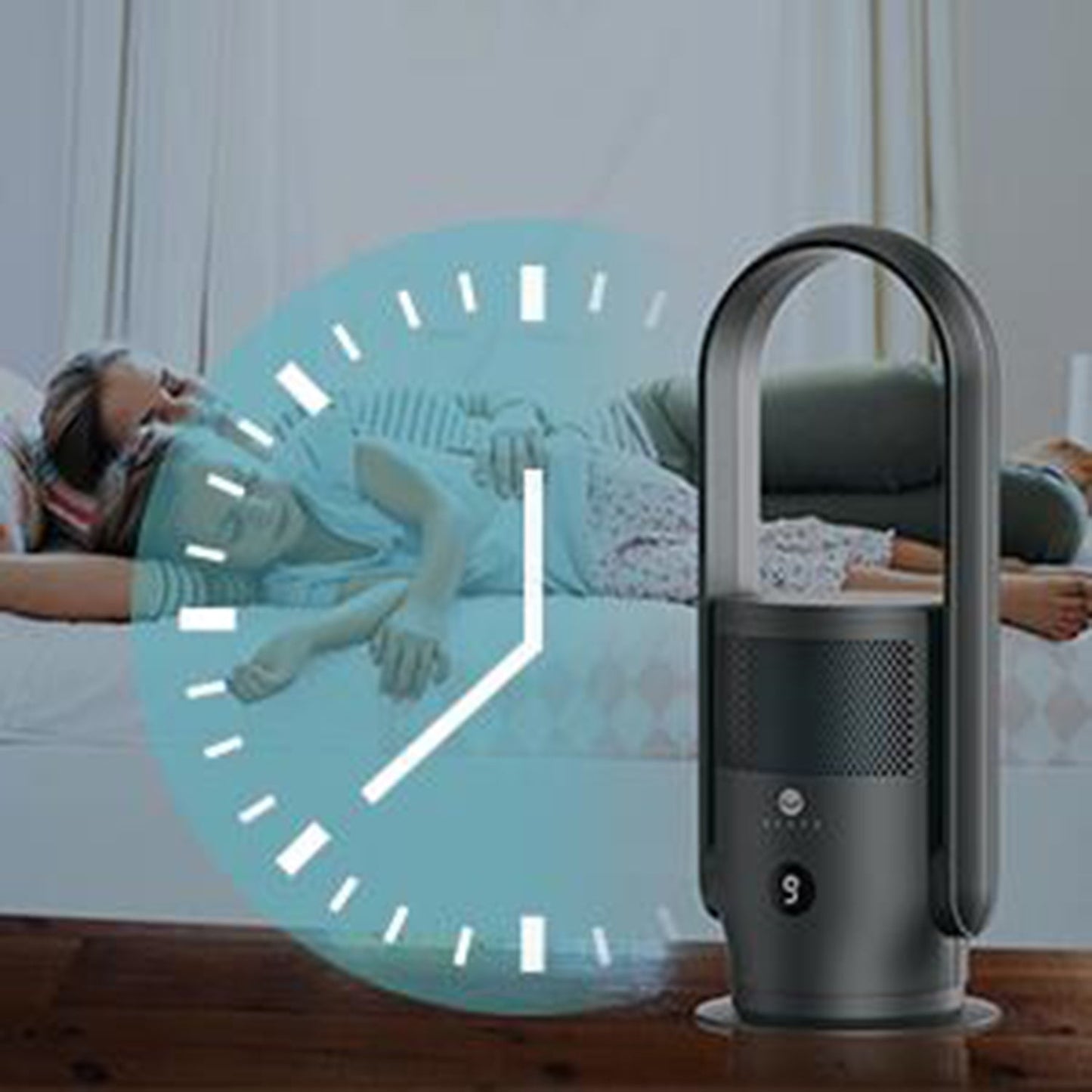 ULTTY Bladeless Tower Fan with HEPA Air Purifier