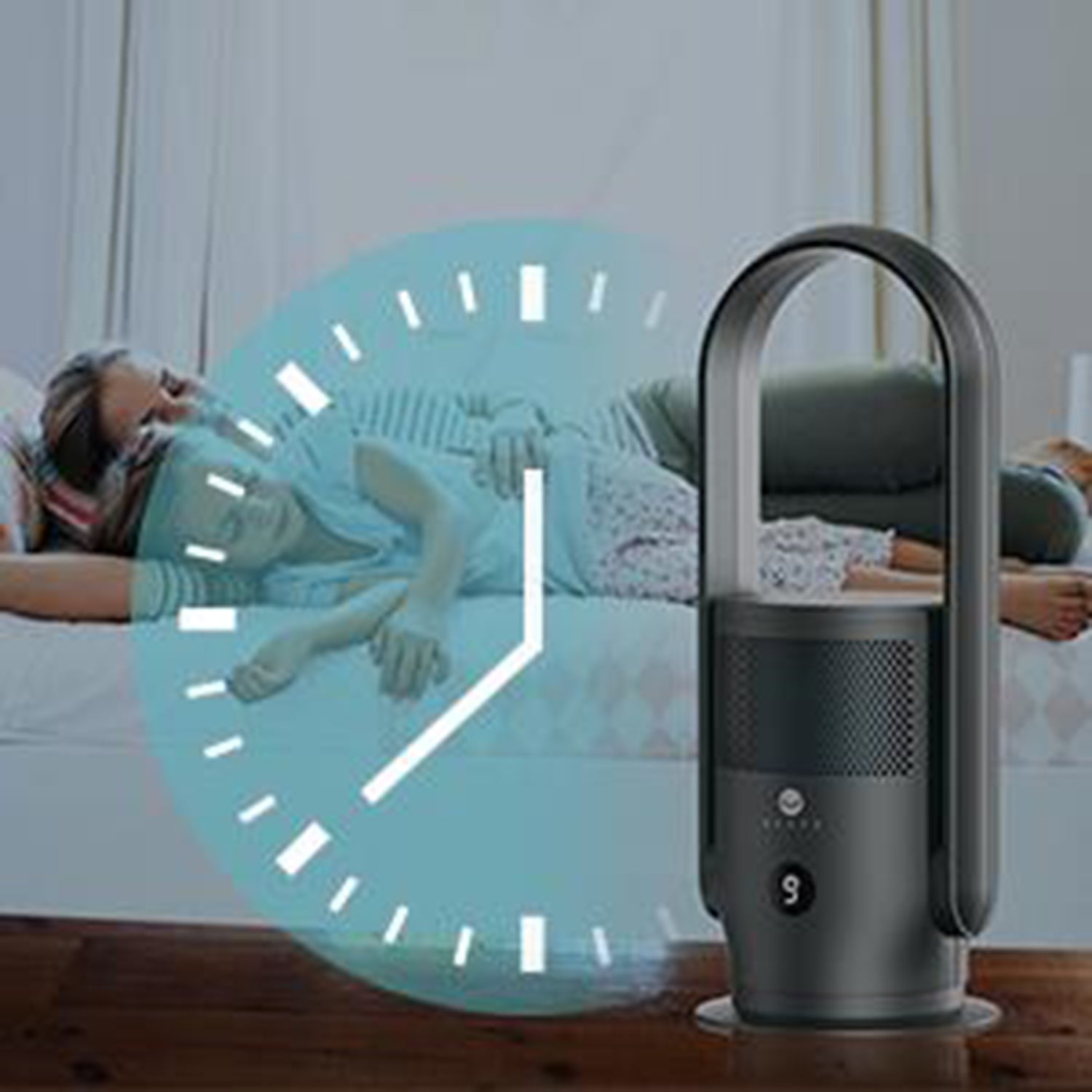 ULTTY Bladeless Tower Fan with HEPA Air Purifier