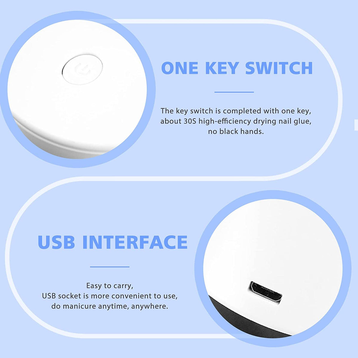 BORN PRETTY Single-Finger UV/LED Nail Lamp White