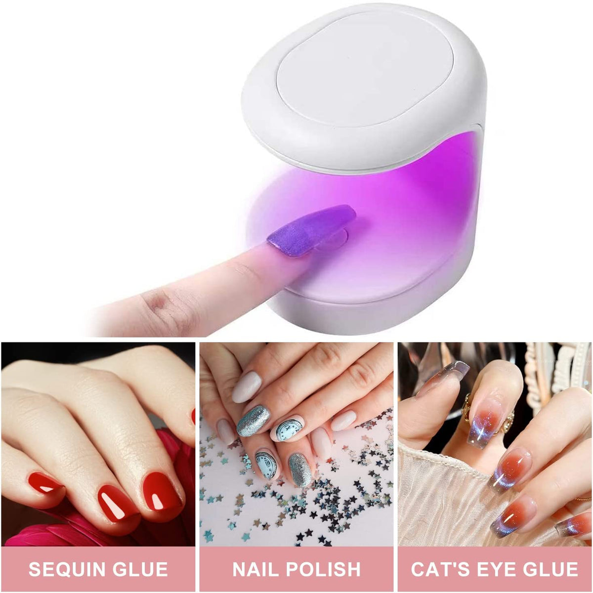 BORN PRETTY Single-Finger UV/LED Nail Lamp White