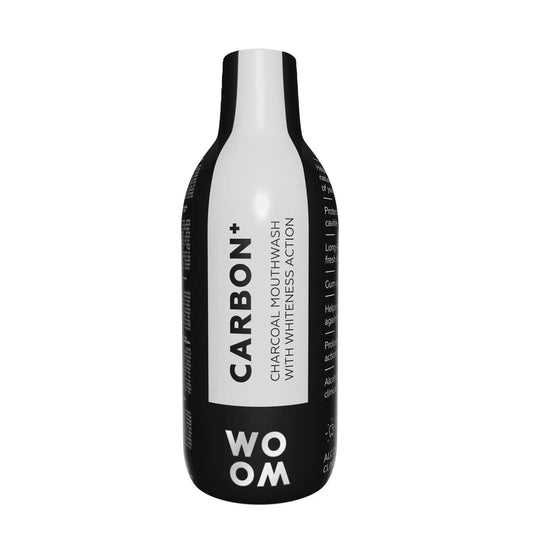 WOOM CARBON+ Charcoal-Infused Whitening Mouthwash – Alcohol-Free Fresh Breath - Gomix Brands Outlet