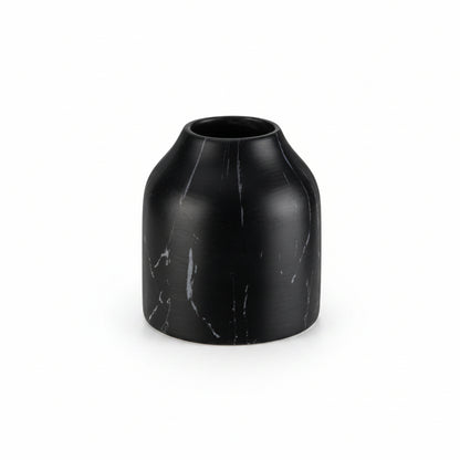 Livarno Home Black Marble Effect Decorative Vase 11 x 12 cm