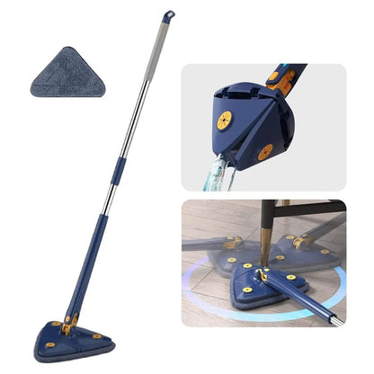 CraftinAround Triangle 360 Telescopic Self-Draining Multi-Surface Cleaning Mop