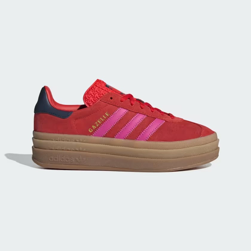 Gazelle Bold Shoes-WOMEN'S RED ADIDAS