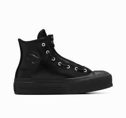Women's Chic Leather Platform High-Top Sneakers with OrthoLite Cushioning