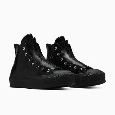 Women's Chic Leather Platform High-Top Sneakers with OrthoLite Cushioning