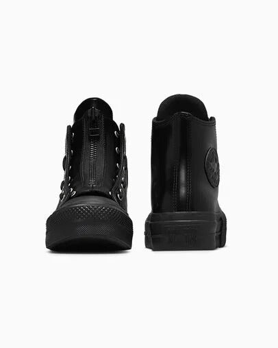 Women's Chic Leather Platform High-Top Sneakers with OrthoLite Cushioning