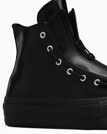 Women's Chic Leather Platform High-Top Sneakers with OrthoLite Cushioning